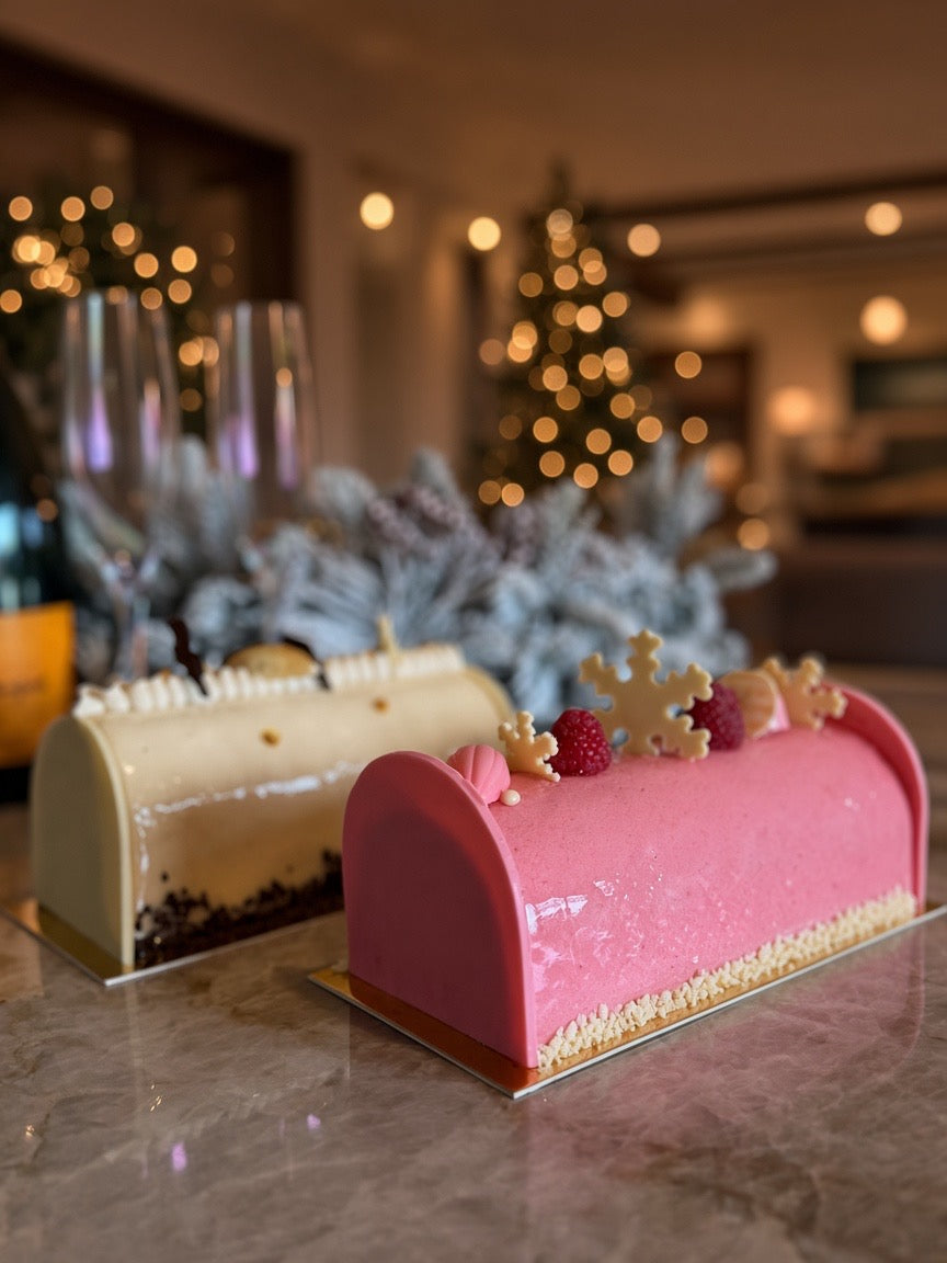 Yule log / Bûche de Noel  - Lemon & Raspberry