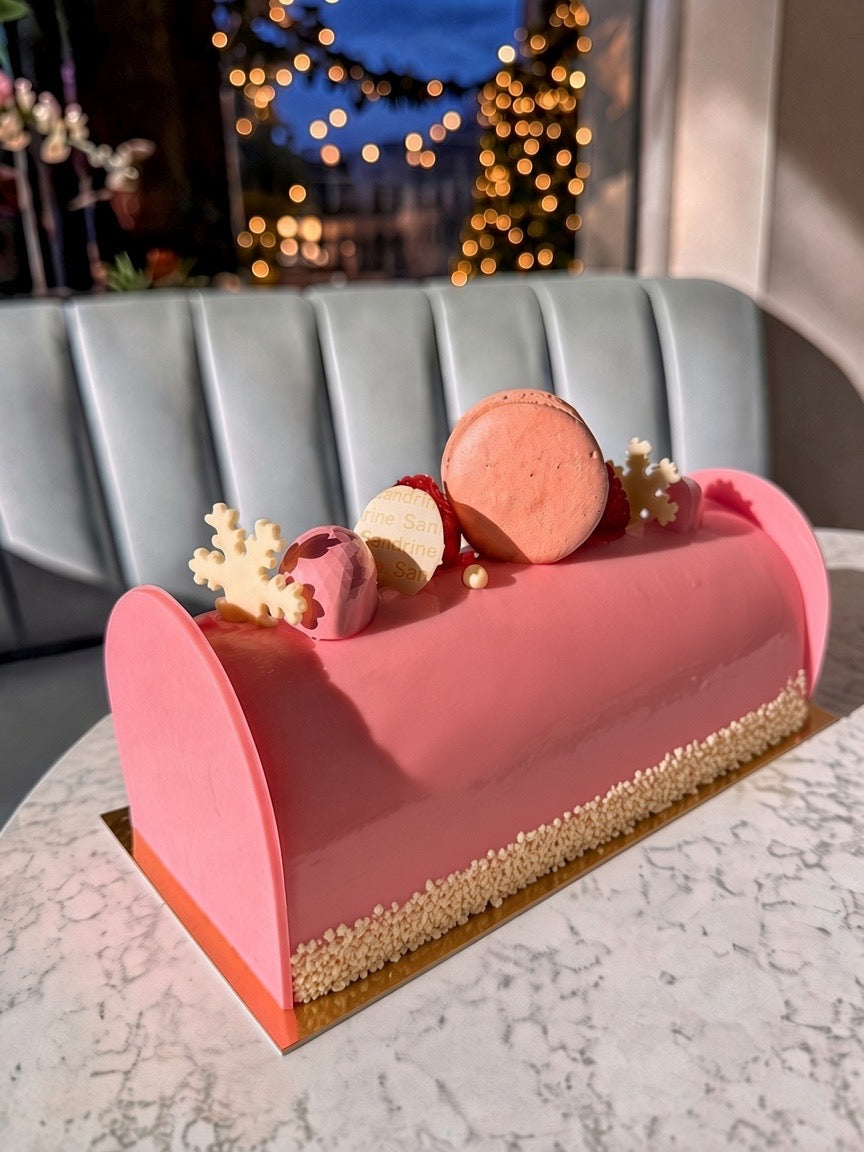 Yule log / Bûche de Noel  - Lemon & Raspberry